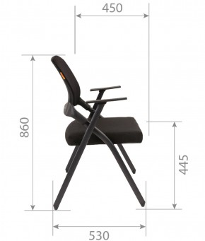 Кресло для посетителей CHAIRMAN NEXX (ткань стандарт черный/сетка DW-69) в Югорске - yugorsk.ok-mebel.com | фото 7