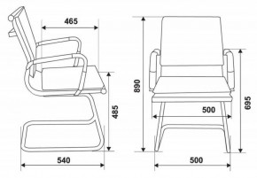 Кресло для посетителя Бюрократ CH-993-Low-V/Black на черный в Югорске - yugorsk.ok-mebel.com | фото 3