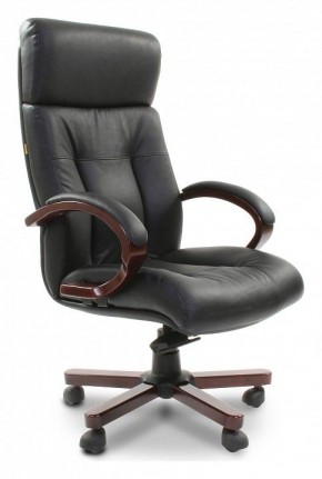 Кресло для руководителя Chairman 421 черный/орех темный, черный в Югорске - yugorsk.ok-mebel.com | фото