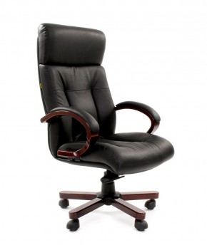 Кресло для руководителя CHAIRMAN  421 (Натуральная кожа) Черное в Югорске - yugorsk.ok-mebel.com | фото 1
