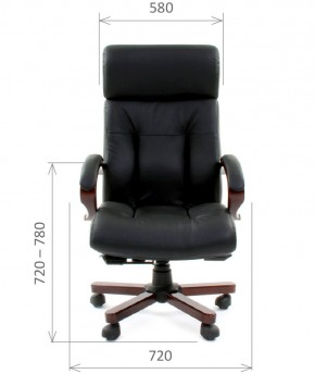 Кресло для руководителя CHAIRMAN  421 (Натуральная кожа) Черное в Югорске - yugorsk.ok-mebel.com | фото 4