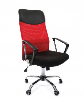 Кресло для руководителя CHAIRMAN 610 N (15-21 черный/сетка красный) в Югорске - yugorsk.ok-mebel.com | фото