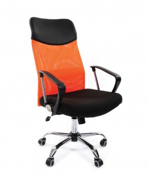 Кресло для руководителя CHAIRMAN 610 N (15-21 черный/сетка оранжевый) в Югорске - yugorsk.ok-mebel.com | фото