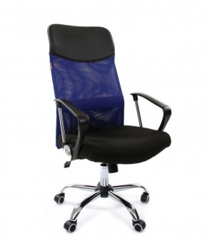 Кресло для руководителя CHAIRMAN 610 N (15-21 черный/сетка синий) в Югорске - yugorsk.ok-mebel.com | фото