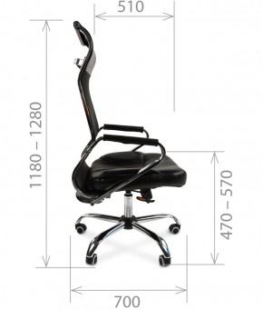 Кресло для руководителя CHAIRMAN 700 (Сетка) Черное в Югорске - yugorsk.ok-mebel.com | фото 5