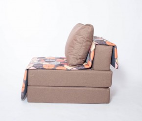 Кресло-кровать бескаркасное Харви (коричневый-геометрия браун) в Югорске - yugorsk.ok-mebel.com | фото 2