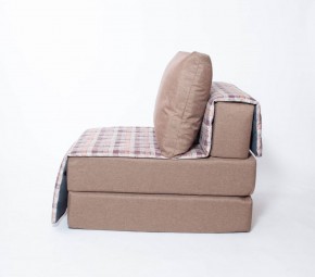 Кресло-кровать бескаркасное Харви (коричневый-квадро беж) в Югорске - yugorsk.ok-mebel.com | фото 2