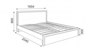 Кровать 1.6 М07 Стандарт с основанием Беатрис (Орех гепланкт) в Югорске - yugorsk.ok-mebel.com | фото