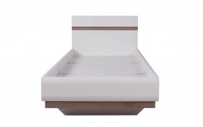 Кровать 90/TYP 90, LINATE ,цвет белый/сонома трюфель в Югорске - yugorsk.ok-mebel.com | фото 3