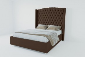 Кровать Берлин ЛЮКС с ПМ 1200 (экокожа коричневая) в Югорске - yugorsk.ok-mebel.com | фото 2
