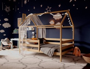 Кровать-домик 80*160 без покраски в Югорске - yugorsk.ok-mebel.com | фото 2