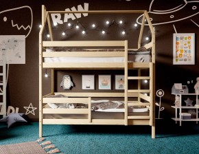 Кровать-домик двухъярусная 80*160 без покраски в Югорске - yugorsk.ok-mebel.com | фото 2
