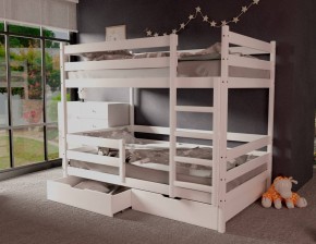 Кровать двухъярусная без крыши 80*160 Белый в Югорске - yugorsk.ok-mebel.com | фото