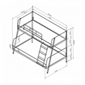 Кровать двухъярусная Дельта Лофт-20.02.04 Белый в Югорске - yugorsk.ok-mebel.com | фото 2