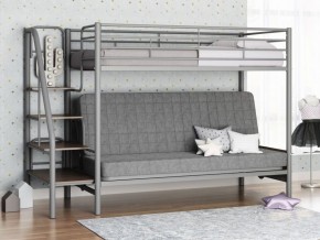 Кровать двухъярусная с диваном "Мадлен-3" (Серый/Серый) в Югорске - yugorsk.ok-mebel.com | фото