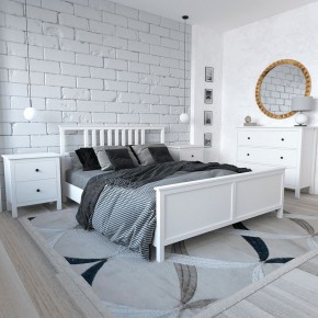 Кровать Ф-156.02 двухспальная 160х200 из массива сосны, цвет белый в Югорске - yugorsk.ok-mebel.com | фото