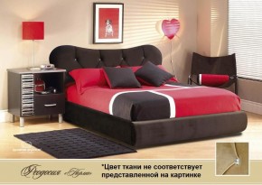 Кровать Феодосия 1600 со стразами в к/з "Классик 307 коричневый" (серия Норма) +основание +ПМ в Югорске - yugorsk.ok-mebel.com | фото