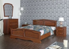 ЕЛЕНА Кровать из массива 1800 (Орех) в Югорске - yugorsk.ok-mebel.com | фото 2