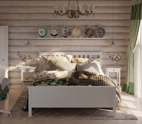 Кровать Кантри двухспальная 180х200, массив сосны, цвет белый в Югорске - yugorsk.ok-mebel.com | фото 4