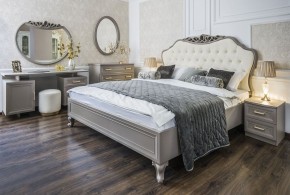 Кровать Мокко 1600 с мягким изголовьем + основание (серый камень) в Югорске - yugorsk.ok-mebel.com | фото 1