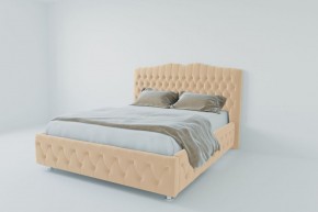 Кровать Нягань с ПМ 1600 (экокожа бежевая) в Югорске - yugorsk.ok-mebel.com | фото 2