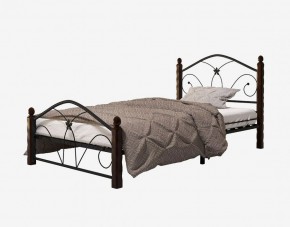 Кровать "Селена 1" Черная (900*2000) (ножки-шоколад) с коваными элементами в Югорске - yugorsk.ok-mebel.com | фото 2