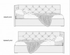 Кровать угловая Лилу интерьерная +основание (120х200) в Югорске - yugorsk.ok-mebel.com | фото 2