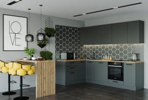 Кухня угловая Антрацит 2600х1600 (Стол. 38мм) в Югорске - yugorsk.ok-mebel.com | фото