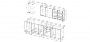 Кухонный гарнитур Белый Глянец 2800 (Стол. 26мм) в Югорске - yugorsk.ok-mebel.com | фото 2