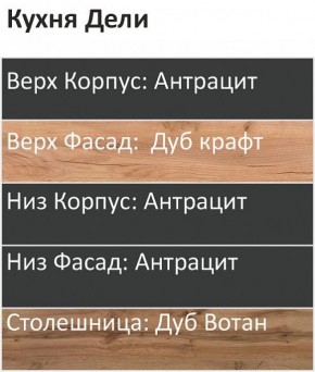 Кухонный гарнитур Дели 1800 (Стол. 38мм) в Югорске - yugorsk.ok-mebel.com | фото 3