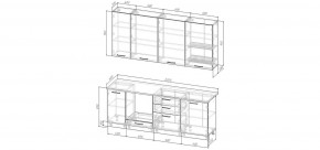 Кухонный гарнитур Старое Дерево 2200 h950 (Стол. 38мм) в Югорске - yugorsk.ok-mebel.com | фото 2