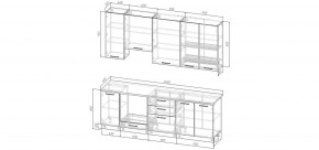Кухонный гарнитур Старое Дерево 2400 h950 (Стол. 26мм) в Югорске - yugorsk.ok-mebel.com | фото 2