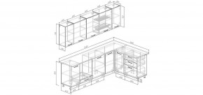 Кухонный гарнитур Старое Дерево 2600*1600 (Стол. 26мм) в Югорске - yugorsk.ok-mebel.com | фото 2