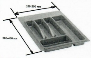 Лоток для столовых приборов 350-390 380-490 (SV-Мебель) в Югорске - yugorsk.ok-mebel.com | фото 2