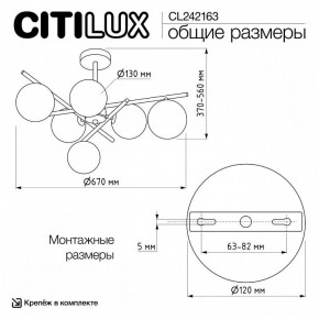 Люстра на штанге Citilux RONNY CL242163 в Югорске - yugorsk.ok-mebel.com | фото 12