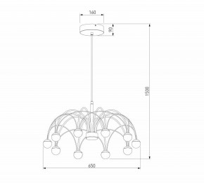 Люстра на штанге Eurosvet Ragno 90030/10 LED золото в Югорске - yugorsk.ok-mebel.com | фото 5
