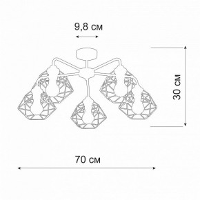 Люстра на штанге Vitaluce V4258 V4258-0/5PL в Югорске - yugorsk.ok-mebel.com | фото 2