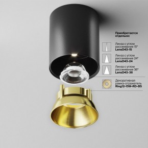 Накладной светильник Maytoni Alfa LED C064CL-12W4K-RD-B в Югорске - yugorsk.ok-mebel.com | фото 3