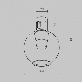 Накладной светильник Maytoni Bubble TR148-1-3W4K-B в Югорске - yugorsk.ok-mebel.com | фото 6