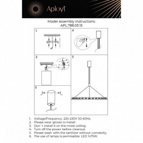 Подвесная люстра Aployt Rezeda APL.788.03.15 в Югорске - yugorsk.ok-mebel.com | фото 13