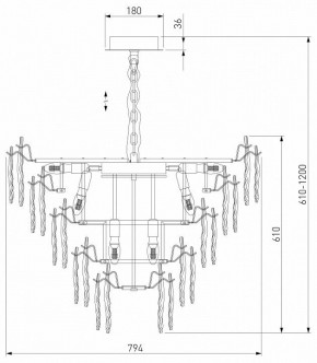 Подвесная люстра Bogate"s Leaf 369 в Югорске - yugorsk.ok-mebel.com | фото 4