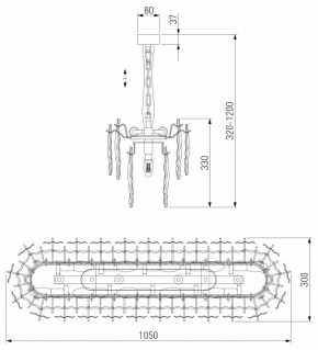 Подвесная люстра Bogate"s Leaf 370 в Югорске - yugorsk.ok-mebel.com | фото 4