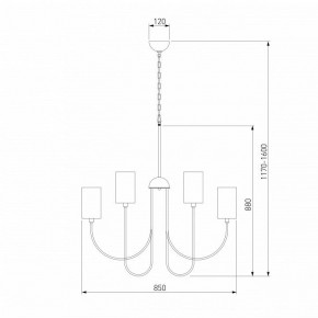 Подвесная люстра Eurosvet Abbey 60164/10 никель Smart в Югорске - yugorsk.ok-mebel.com | фото 4
