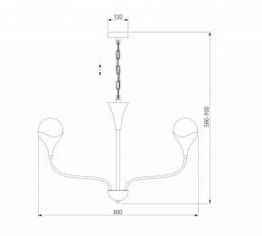 Подвесная люстра Eurosvet Calyx 60169/6 никель в Югорске - yugorsk.ok-mebel.com | фото 3