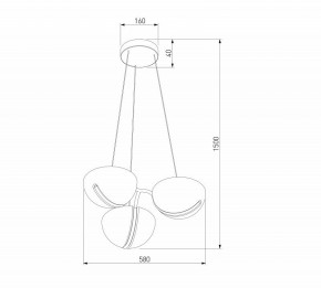 Подвесная люстра Eurosvet Emisfero 50083/3 LED золото в Югорске - yugorsk.ok-mebel.com | фото 6