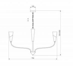 Подвесная люстра Eurosvet Rhyton 60167/6 латунь в Югорске - yugorsk.ok-mebel.com | фото 5