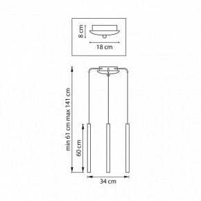 Подвесная люстра Lightstar Tubo L3T747347 в Югорске - yugorsk.ok-mebel.com | фото 3