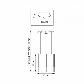 Подвесная люстра Lightstar Tubo L5T747143 в Югорске - yugorsk.ok-mebel.com | фото 3