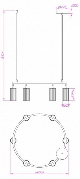 Подвесная люстра Moderli Cora V11603-6P в Югорске - yugorsk.ok-mebel.com | фото 6