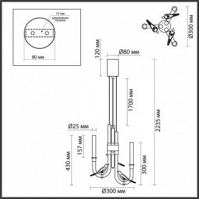 Подвесная люстра Odeon Light Lark 5431/6L в Югорске - yugorsk.ok-mebel.com | фото 5